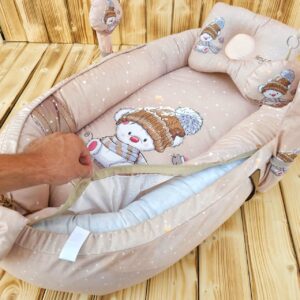 سرویس خواب گارددار 6 تکه مخمل میکرو خرس شالگردن کرم