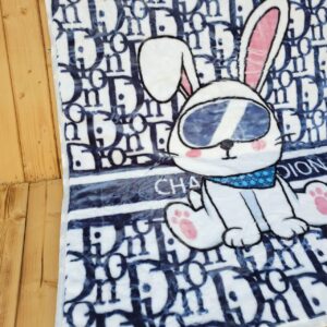 پتو گلبافت سایز بزرگ دولایه خرگوش D&G