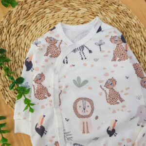 سرهمی کلاه دار پنبه ای حیوانات سفید لیونا