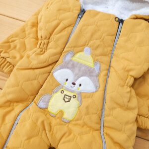 کاپشن سرهمی جوراب دار روباه خردلی بی بی لایف (بدو تولد تا 3 ماه)