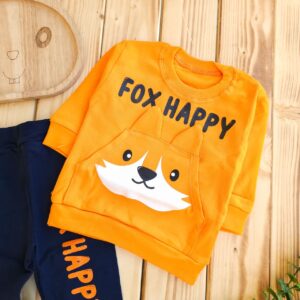 بلوز شلوار پنبه دورس روباه جیب دار نارنجی آراس