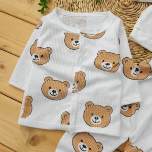 ست لباس 3 تکه کبریتی سفید تدی نی نی روز