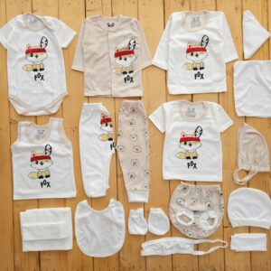 ست لباس 19تکه بیمارستانی اقتصادی روباه کرم پانی