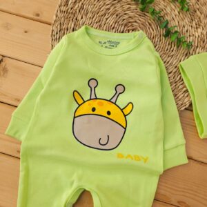 سرهمی کلاه دار پنبه خالص زرافه سبز فسفری چیاکو