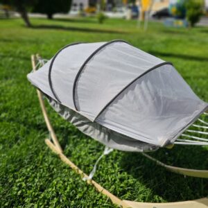 بانوج (گهواره سنتی یا ننو) 16 طنابه چوبی طوسی