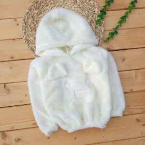 هودی و شلوار پشمالو تدی گوش دار سفید NFC