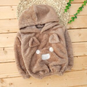 هودی و شلوار پشمالو تدی گوش دار شکلاتی NFC