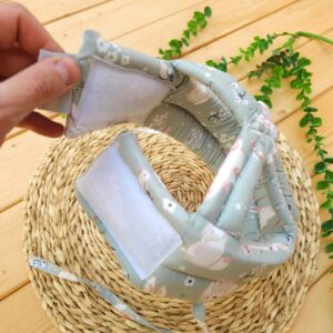 کلاه محافظ سر ابری 360 درجه خرگوش سبز لوکس