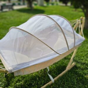 بانوج (گهواره سنتی) 16 طنابه چوبی کرم