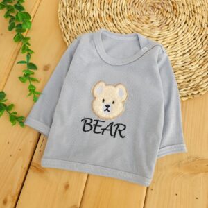 ست لباس 5تکه bear پشمالو طوسی لیونا