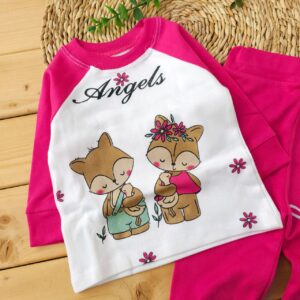 بلوز شلوار پنبه دورس دو روباه سرخابی آراس