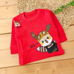 بلوز شلوار پنبه دورس هاپو Hi قرمز و کرم آراس