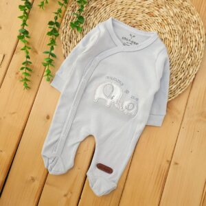 ست 10 تکه بیمارستانی پنبه خالص طوسی فیل چیاکو