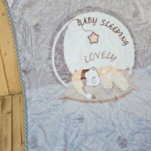 پتو گلبافت سایز بزرگ دولایه طرح کره زمین طوسی