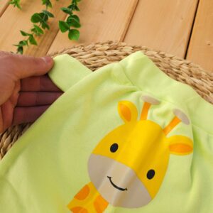 شلوار گوش دار پنبه خالص زرافه فسفری