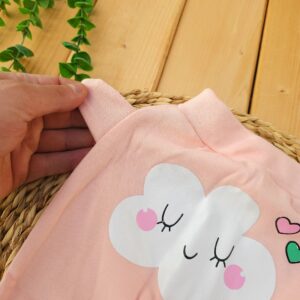 شلوار گوش دار پنبه خالص ابر صورتی