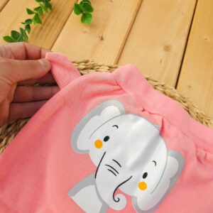 شلوار گوش دار پنبه خالص فیل صورتی