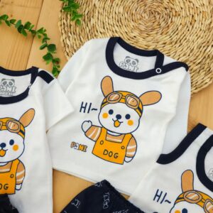 ست لباس 5 تکه هاپو Hi سورمه ای پانی