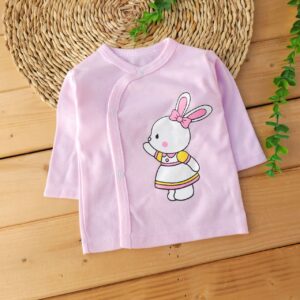 ست لباس 3 تکه پنبه ای خرگوش صورتی لیونا