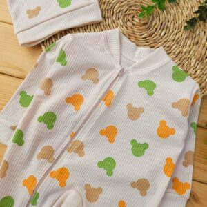 سرهمی کلاه دار کبریتی زیپی خرس رنگی نی نی روز